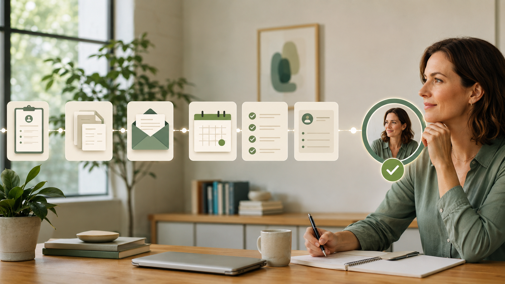 AI-assisted customer onboarding workflow with intake, tasks, documents, and human kickoff.